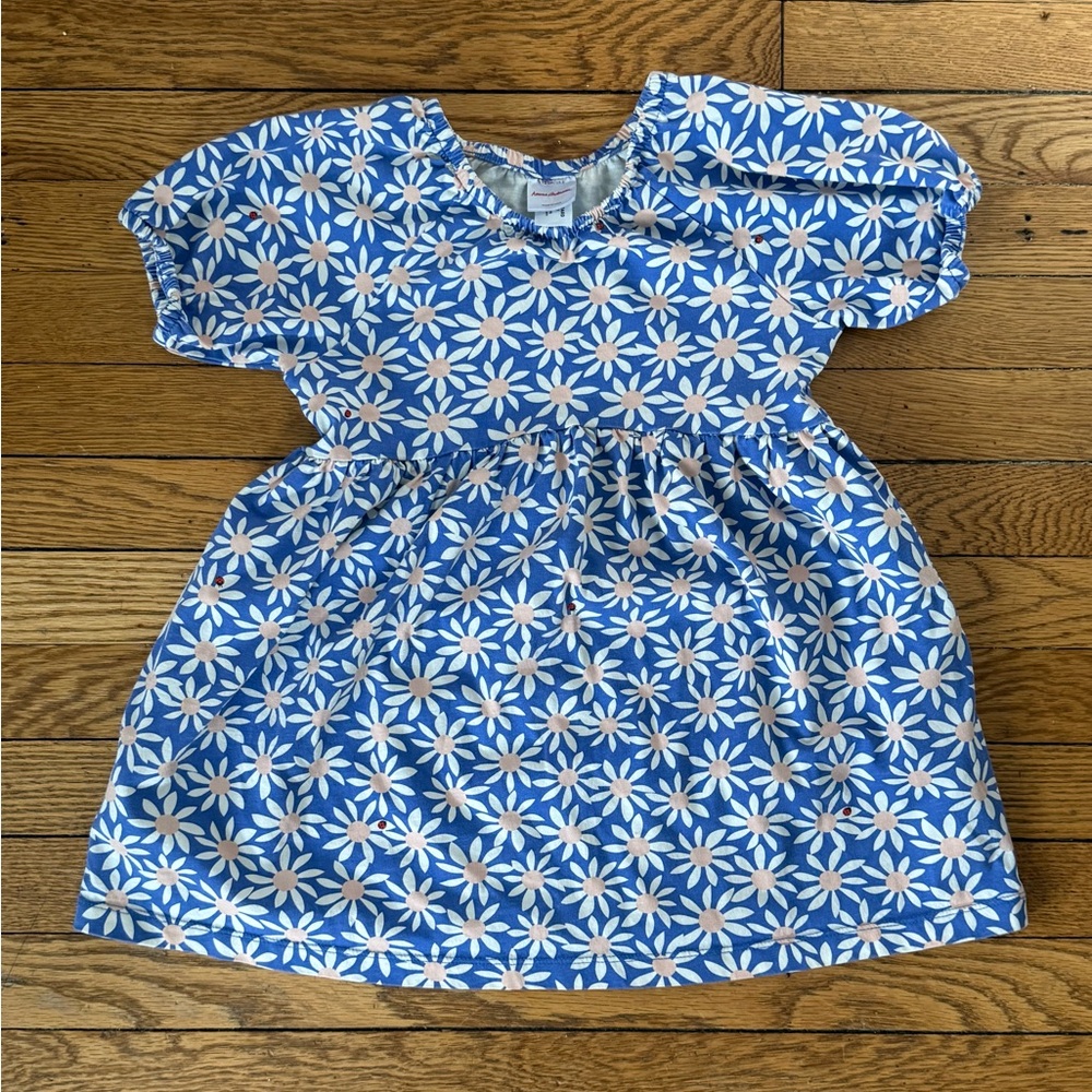 Hanna Andersson Blue Daisy Print Kids Dress - Size 5